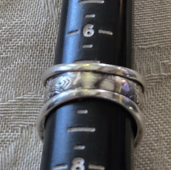 Konstantino Lattice Diamond Ring, SS & 18k, Size 7 - Picture 11 of 13